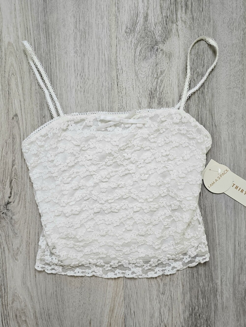New Thirty Thirty LA Dainty Lined Lace Camisole